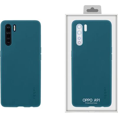 Capa de silicone azul para Oppo A91 - Capa Capa de silicone azul para Oppo A91 - Capa