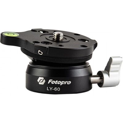 Fotopro LY-60 Base de nivelage pour caméra - Noir / Argent - Rotation à 360° - Publicité Fotopro LY-60 Base de nivelage pour caméra - Noir / Argent - Rotation à 360° - Publicité