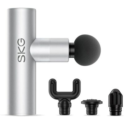 Pistolet de massage SKG F3 Lite - 4 têtes, 4 niveaux, Argent - Publicité Pistolet de massage SKG F3 Lite - 4 têtes, 4 niveaux, Argent - Publicité
