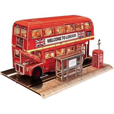 London busz 3D kirakó LED világítással London busz 3D kirakó LED világítással