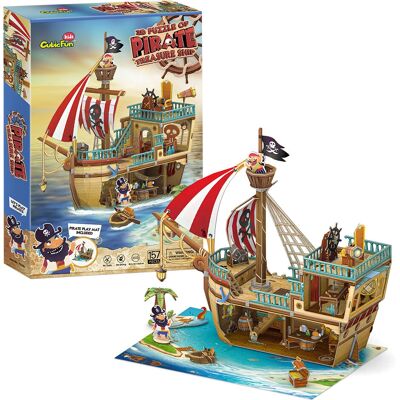 CubicFun Piracki statek 3D Puzzle 157 elementów - Statki CubicFun Piracki statek 3D Puzzle 157 elementów - Statki