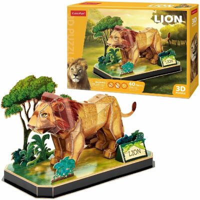 CubicFun P856h 3D Dieren Puzzel - Leeuw - 40 stuks CubicFun P856h 3D Dieren Puzzel - Leeuw - 40 stuks