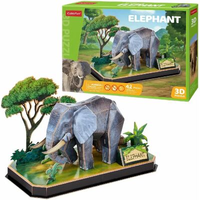 CubicFun Puzzle 3D Tierfreunde Elefant - 42 Teile CubicFun Puzzle 3D Tierfreunde Elefant - 42 Teile