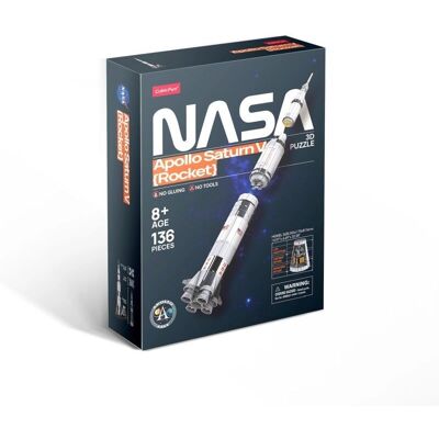 CubicFun Rakieta Saturn V - 136 Puzzle - Przygoda w Kosmosie CubicFun Rakieta Saturn V - 136 Puzzle - Przygoda w Kosmosie
