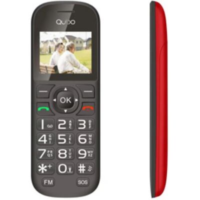 Teléfono Senior Qubo D-1803 - Pantalla 4,5", Rojo y Negro Teléfono Senior Qubo D-1803 - Pantalla 4,5", Rojo y Negro
