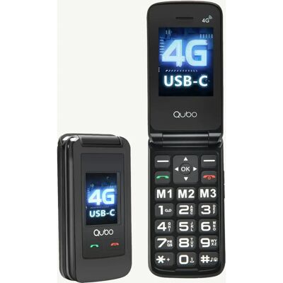 Qubo X-247 4G Mobiltelefon - Doppelbildschirm & SOS-Taste Qubo X-247 4G Mobiltelefon - Doppelbildschirm & SOS-Taste