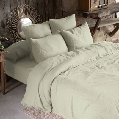 Housse De Rêve Couverture en Coton Vert 200x200cm - Housse de couette - Publicité Housse De Rêve Couverture en Coton Vert 200x200cm - Housse de couette - Publicité