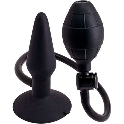 Seven Creations Plug anal gonflable en silicone noir - Jouet anal Seven Creations Plug anal gonflable en silicone noir - Jouet anal