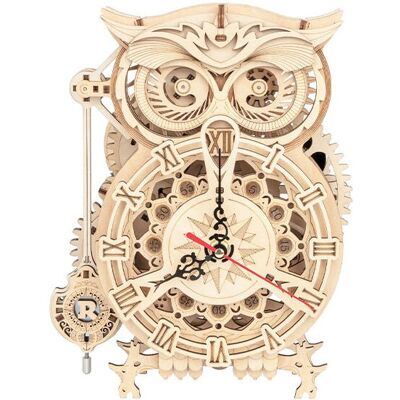 Rompecabezas Reloj Búho Robotime - Reloj Mecánico de Madera 3D - 118 piezas Rompecabezas Reloj Búho Robotime - Reloj Mecánico de Madera 3D - 118 piezas