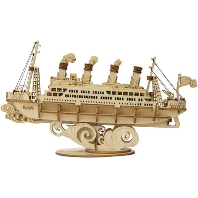 Puzzle en bois 3D navire de croisière Rolife - 145 pièces - Publicité Puzzle en bois 3D navire de croisière Rolife - 145 pièces - Publicité
