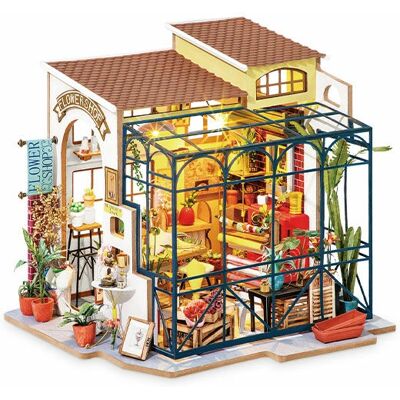 Robotime DIY Miniaturhaus - Emilys Blumenladen - 3D Holzmodellbausatz Robotime DIY Miniaturhaus - Emilys Blumenladen - 3D Holzmodellbausatz