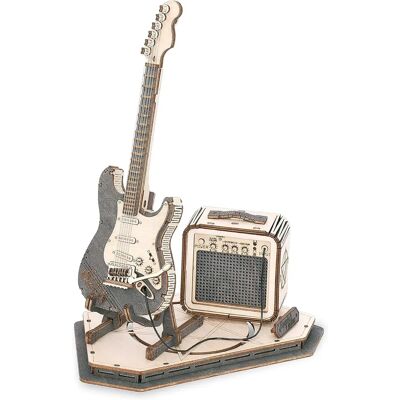 Robotime Rokr 3D Wooden Puzzle Electric Guitar - 140 Pieces Robotime Rokr 3D Wooden Puzzle Electric Guitar - 140 Pieces