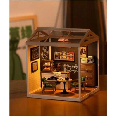 Robotime Miniatura Supermercado de Plástico DIY - Café Creativo - 15cm Robotime Miniatura Supermercado de Plástico DIY - Café Creativo - 15cm