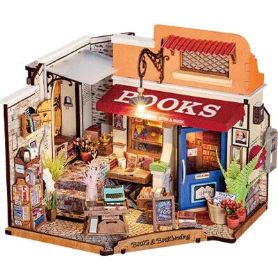 Robotime Rolife Librería Esquina - Kit de Casa en Miniatura DIY Robotime Rolife Librería Esquina - Kit de Casa en Miniatura DIY