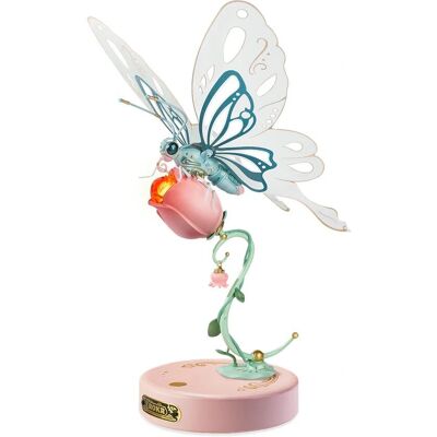 Modèle Mécanique Papillon Rokr - Rose - Simulation de Vol Précise - Publicité Modèle Mécanique Papillon Rokr - Rose - Simulation de Vol Précise - Publicité