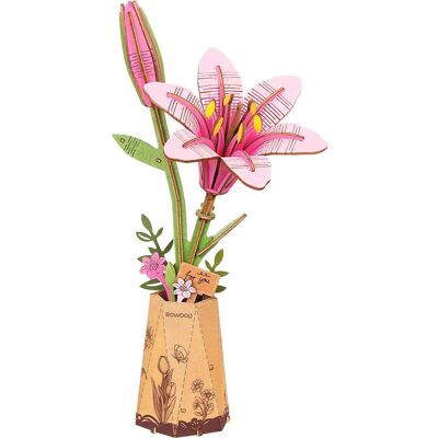 Robotime Pink Lily TW071 - Puzzle & Kit de Création - Floral - Publicité Robotime Pink Lily TW071 - Puzzle & Kit de Création - Floral - Publicité