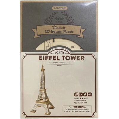Zestaw Puzzle Wieża Eiffla Robotime - Model Drewniany 3D - Od 8 lat Zestaw Puzzle Wieża Eiffla Robotime - Model Drewniany 3D - Od 8 lat