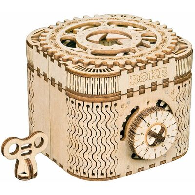 ROBOTIME LK502 Puzzle - 3D Holzpuzzle - Mechanischer Safe - 158 Stücke ROBOTIME LK502 Puzzle - 3D Holzpuzzle - Mechanischer Safe - 158 Stücke