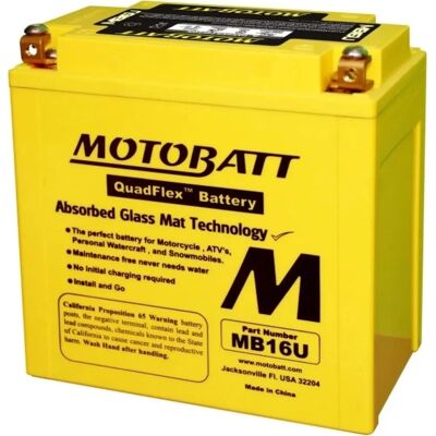 Motobatt Suzuki Intruder MB16U Battery - Motorcycle Battery Motobatt Suzuki Intruder MB16U Battery - Motorcycle Battery