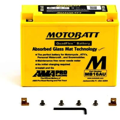 Motobatt MB16AU - Batterie moto pré-chargée - Publicité Motobatt MB16AU - Batterie moto pré-chargée - Publicité