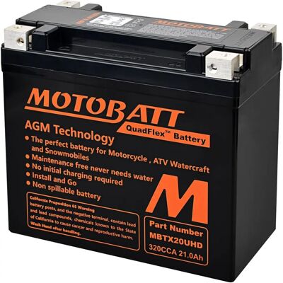 Motobatt MBTX20UHD Negro - Batería para Harley Davidson Motobatt MBTX20UHD Negro - Batería para Harley Davidson