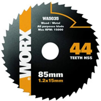 WORX WA5035 85mm 44Z HSS Sägeblatt - Kreissägeblatt WORX WA5035 85mm 44Z HSS Sägeblatt - Kreissägeblatt