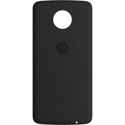 Coque arrière en cuir noir Lenovo Moto Z - Publicité Coque arrière en cuir noir Lenovo Moto Z - Publicité