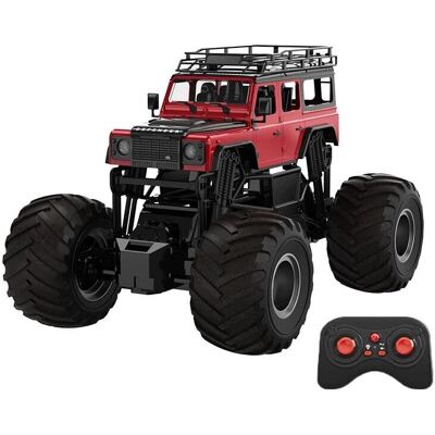 Auto RC Land Rover Defender - Scala 1:8, Rosso, Fuoristrada, 25m Raggio Auto RC Land Rover Defender - Scala 1:8, Rosso, Fuoristrada, 25m Raggio