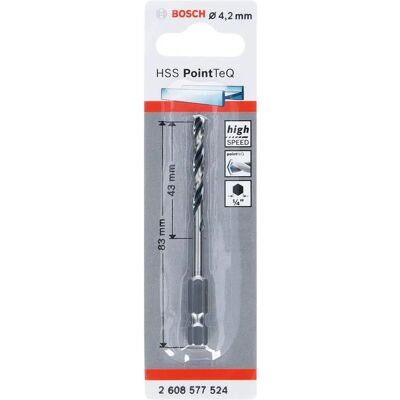 Bosch Modèle 2608577524 Foret à spirale - Métal Rapide 4,2mm Bosch Modèle 2608577524 Foret à spirale - Métal Rapide 4,2mm