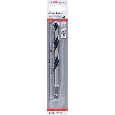 Bosch HSS Spiralbohrer 12 mm - Robust PointTeQ Spitze Bosch HSS Spiralbohrer 12 mm - Robust PointTeQ Spitze