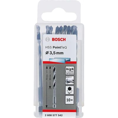 Bosch HSS PointTeQ Bohrer - 3,5 mm - 10 Stück - Metall - Schnelles Metallbohren Bosch HSS PointTeQ Bohrer - 3,5 mm - 10 Stück - Metall - Schnelles Metallbohren