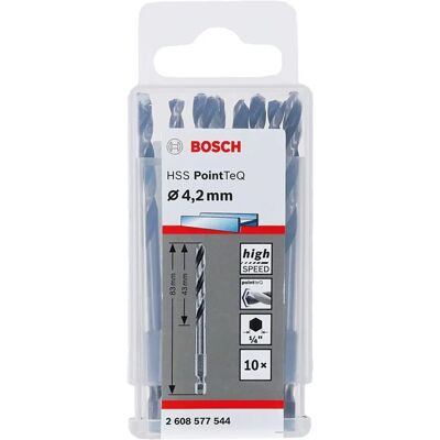 Bosch Set aus 10 HSS-Bohrern - Metall, Schwarzoxid Bosch Set aus 10 HSS-Bohrern - Metall, Schwarzoxid