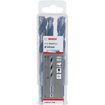 Set de burghie Bosch HSS PointTeQ - 10mm - 5 bucăți Set de burghie Bosch HSS PointTeQ - 10mm - 5 bucăți