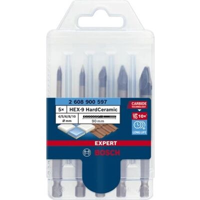 Bosch Expert Model 2608900597 Ceramic Tile Drill Bit Set - 5 pcs Bosch Expert Model 2608900597 Ceramic Tile Drill Bit Set - 5 pcs