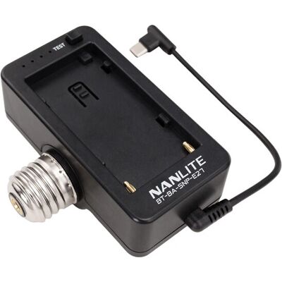 Nanlite NP-F Batterieadapter E27 Lichthalter - Zubehöradapter Nanlite NP-F Batterieadapter E27 Lichthalter - Zubehöradapter