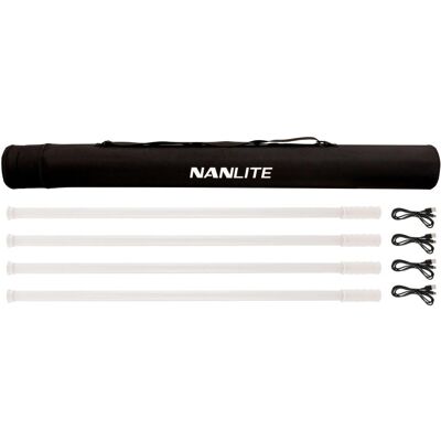 Kit de 4 Pavotube T8-7X Nanlite LED RGBWW Portátil Kit de 4 Pavotube T8-7X Nanlite LED RGBWW Portátil