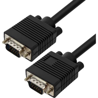 Câble adaptateur vidéo VGA mâle à mâle 20m LinQ - Publicité Câble adaptateur vidéo VGA mâle à mâle 20m LinQ - Publicité