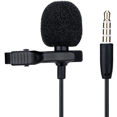 Microphone Lavalier JJC - 4m pour téléphones mobiles et smartphones - Microphone - Publicité Microphone Lavalier JJC - 4m pour téléphones mobiles et smartphones - Microphone - Publicité