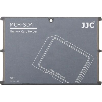 JJC MCH-SD4GR Support de cartes SD - SD Kartenhalter - Tragbarer SD Kartenhalter JJC MCH-SD4GR Support de cartes SD - SD Kartenhalter - Tragbarer SD Kartenhalter