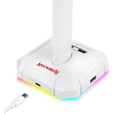 Redragon Weiß Kopfhörerständer mit RGB - Headphone Stand Redragon Weiß Kopfhörerständer mit RGB - Headphone Stand