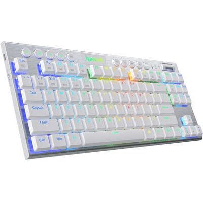 Redragon Horus Teclado TKL Inalámbrico RGB - Juego, Bluetooth, Blanco Redragon Horus Teclado TKL Inalámbrico RGB - Juego, Bluetooth, Blanco
