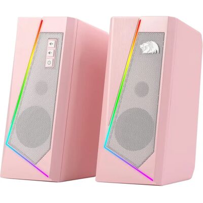 Redragon GS520 Pink Desktop Speakers - Stereo PC Audio Redragon GS520 Pink Desktop Speakers - Stereo PC Audio