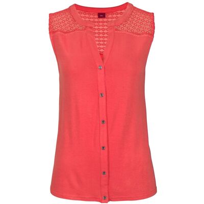 S.OLIVER Orange V-Ausschnitt ärmlös Top - Top S.OLIVER Orange V-Ausschnitt ärmlös Top - Top