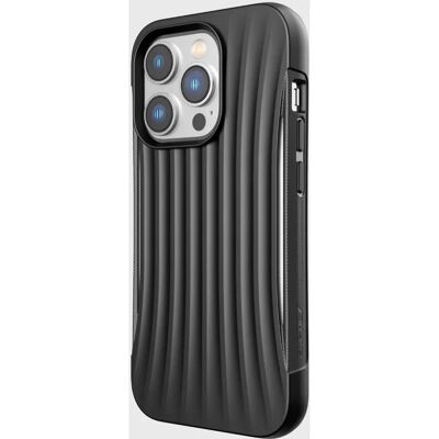 Raptic X-Doria Zwarte Schokbestendige iPhone 14 Pro Case met Streeppatroon Raptic X-Doria Zwarte Schokbestendige iPhone 14 Pro Case met Streeppatroon