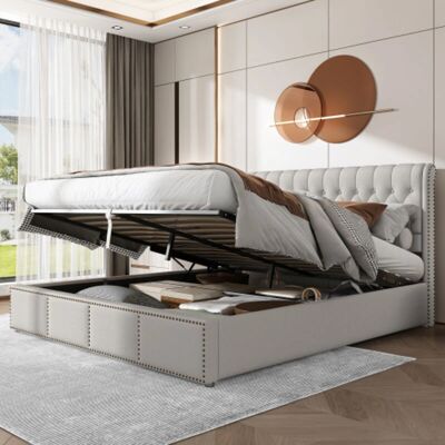 WISHDOR - Letto contenitore 160x200 - Gris - Bed WISHDOR - Letto contenitore 160x200 - Gris - Bed