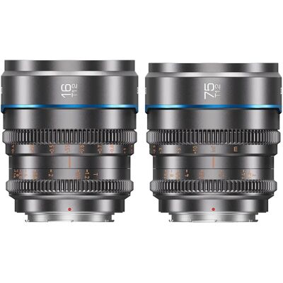 Sirui MS-2SEG Nightwalker Serie 16 & 75mm T1.2 Cine Lenzen - Bundel Sirui MS-2SEG Nightwalker Serie 16 & 75mm T1.2 Cine Lenzen - Bundel