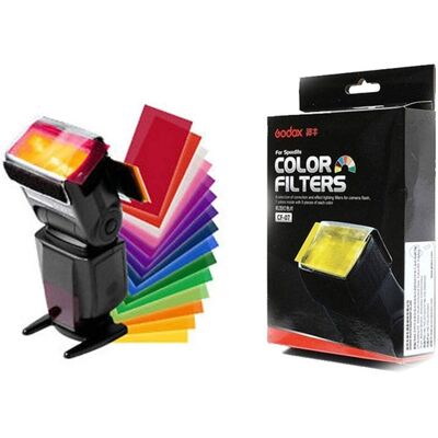 Kit de filtros de color universales Godox CF-07 para flashes - 7 colores Kit de filtros de color universales Godox CF-07 para flashes - 7 colores
