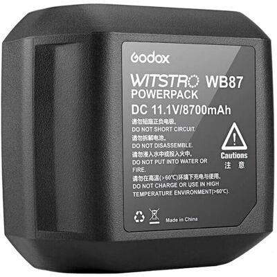 Batterie Godox WB87 - 8700 mAh pour série AD600 Batterie Godox WB87 - 8700 mAh pour série AD600