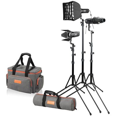 Godox SA-D S30 Verlichtingskit - 3 LED-panelen, lens, accessoires Godox SA-D S30 Verlichtingskit - 3 LED-panelen, lens, accessoires