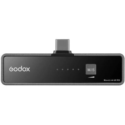 Godox UC RX Vezeték nélküli USB-C-vevő - Kompakt 2-csatornás mikrofon vlogoláshoz Godox UC RX Vezeték nélküli USB-C-vevő - Kompakt 2-csatornás mikrofon vlogoláshoz